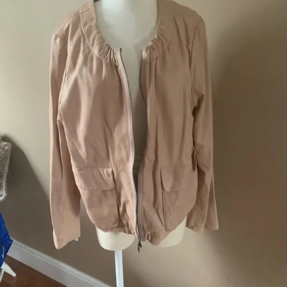 GAP Leather Bomber Jacket - Picture 1 of 3